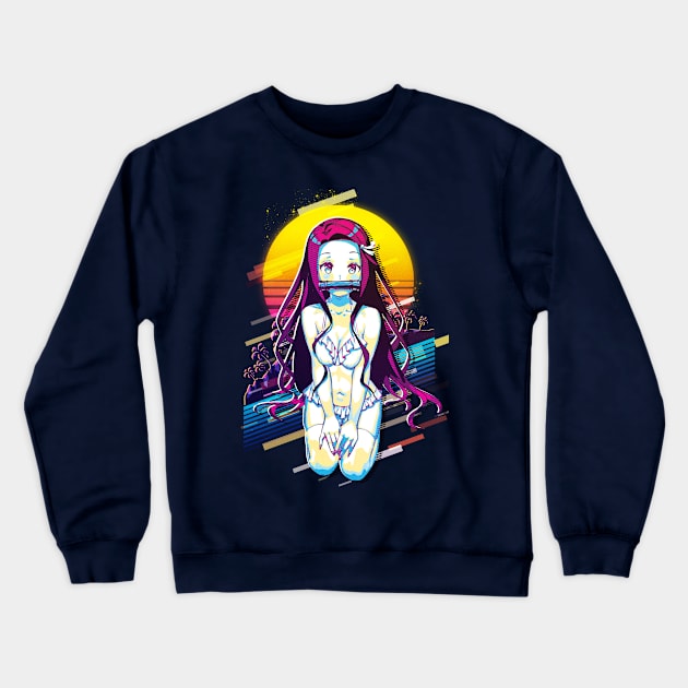 Nezuko The Perfect Waifu Crewneck Sweatshirt by 80sRetro